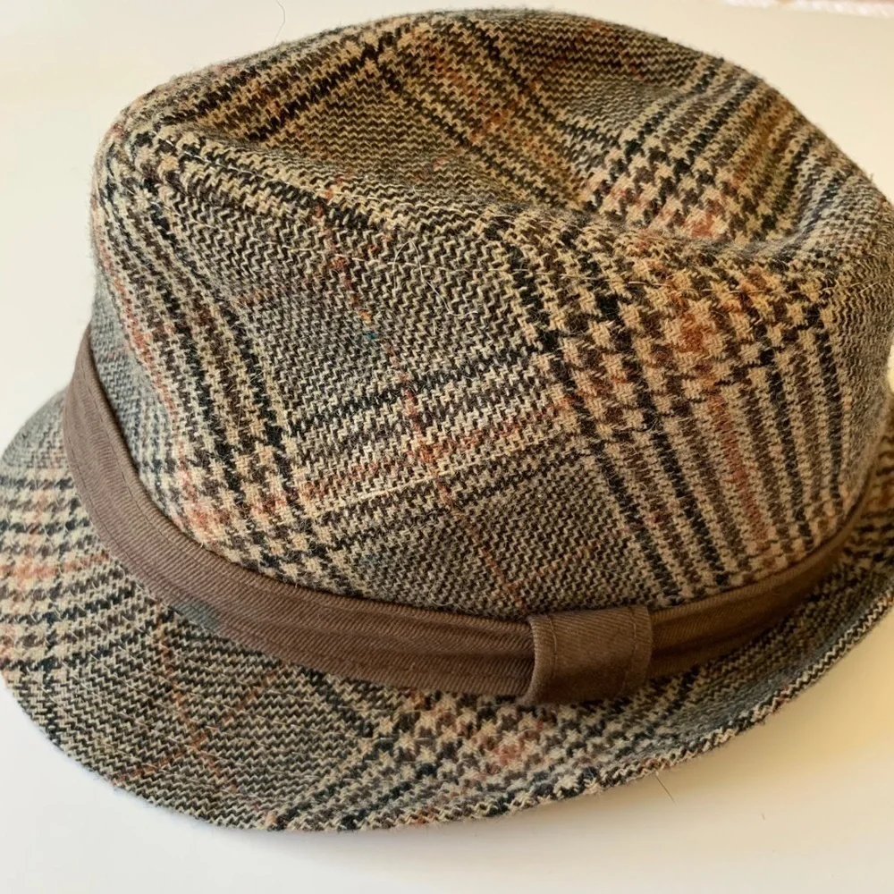 💸Wool Plaid Fedora Size 6-18 Months